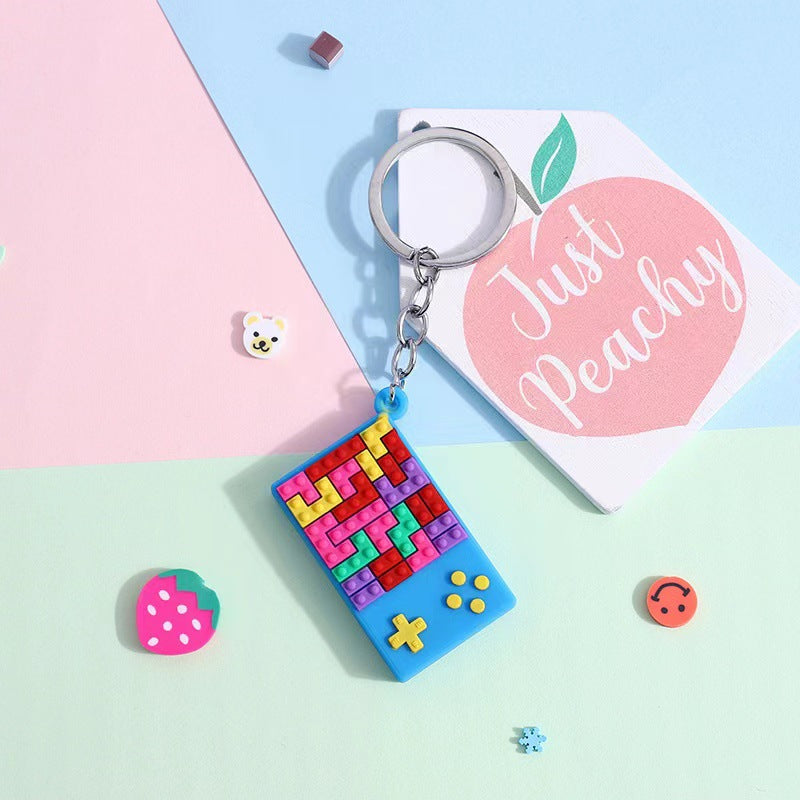 Wholesale Soft Rubber Tetris Keychain